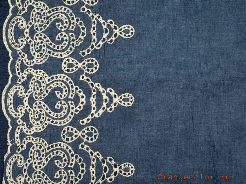 Кликните для увеличения изображения Ткань с фестонной вышивкой 5509ХПЛ