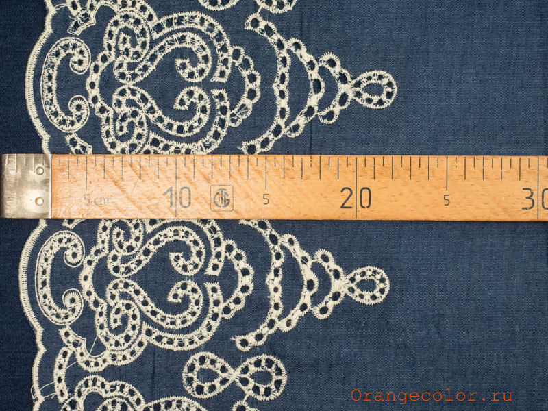 Кликните для увеличения изображения Ткань с фестонной вышивкой 5509ХПЛ