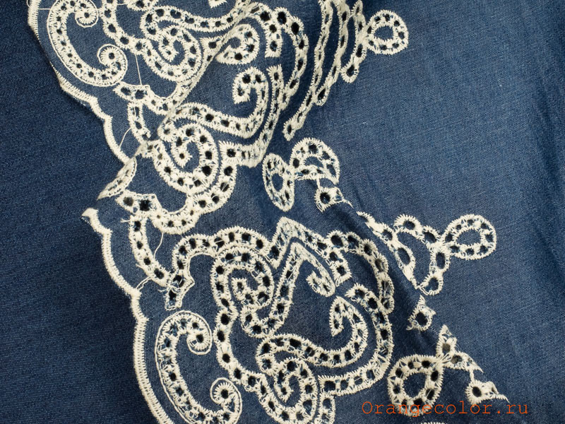 Кликните для увеличения изображения Ткань с фестонной вышивкой 5509ХПЛ