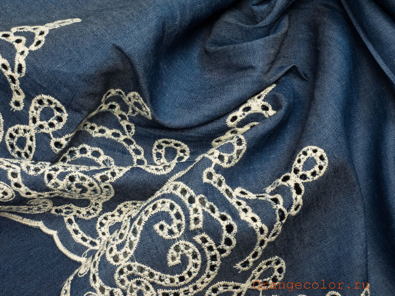 Кликните для увеличения изображения Ткань с фестонной вышивкой 5509ХПЛ