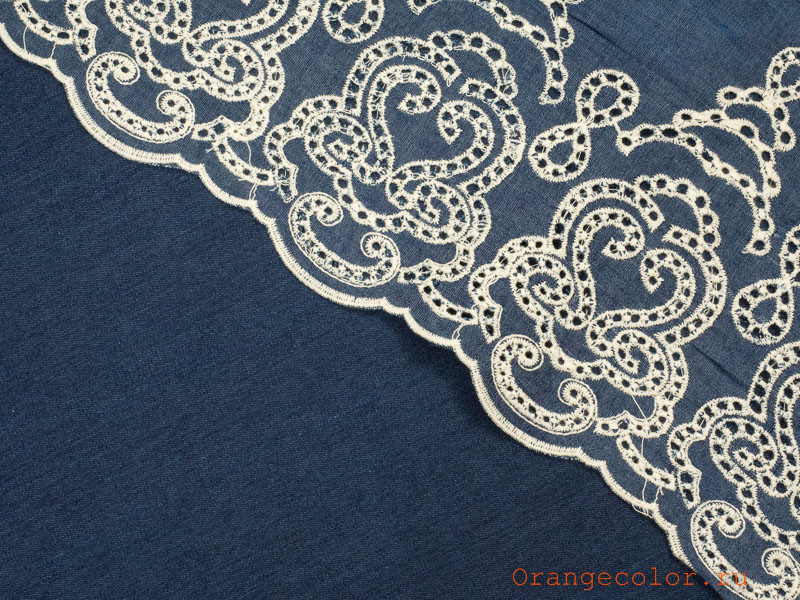 Кликните для увеличения изображения Ткань с фестонной вышивкой 5509ХПЛ