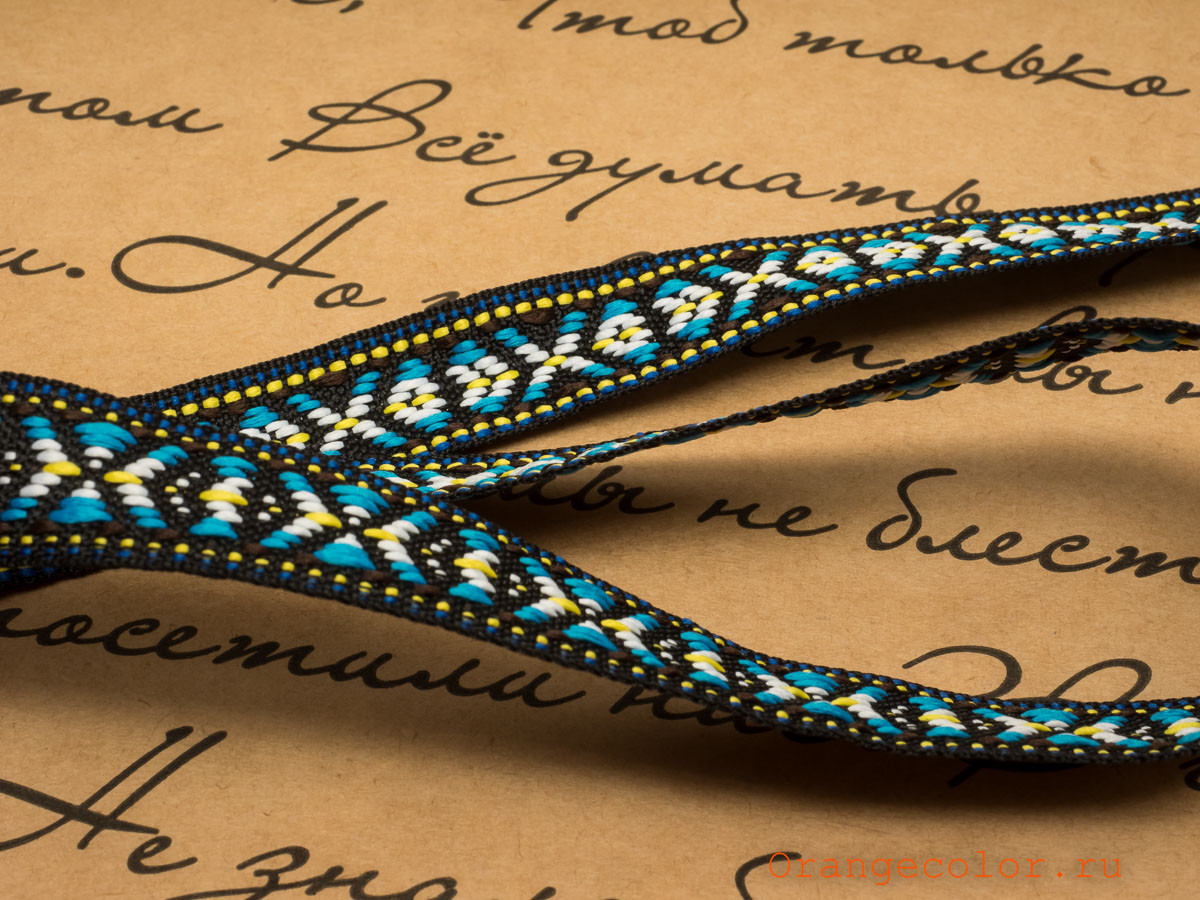 Кликните для увеличения изображения Жаккардовая тесьма 03280ТД-01