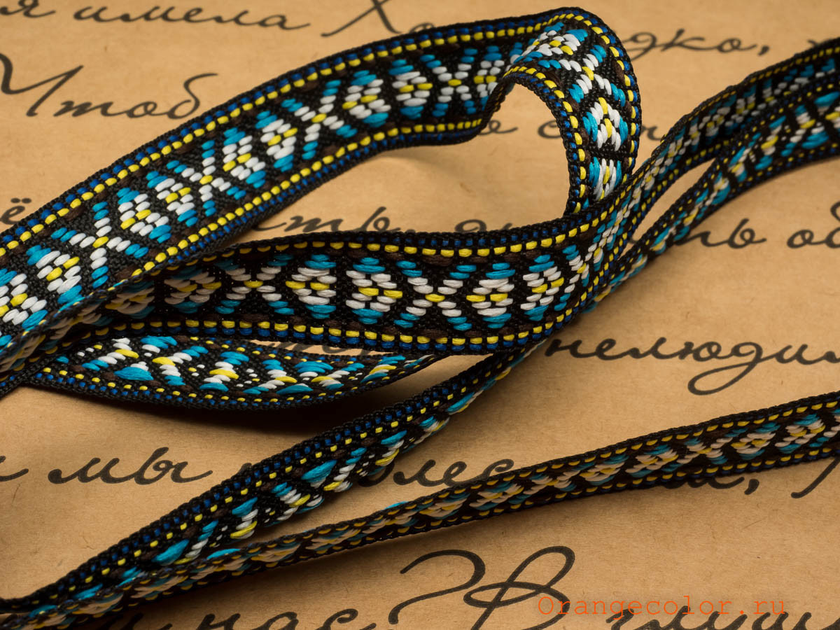 Кликните для увеличения изображения Жаккардовая тесьма 03280ТД-01