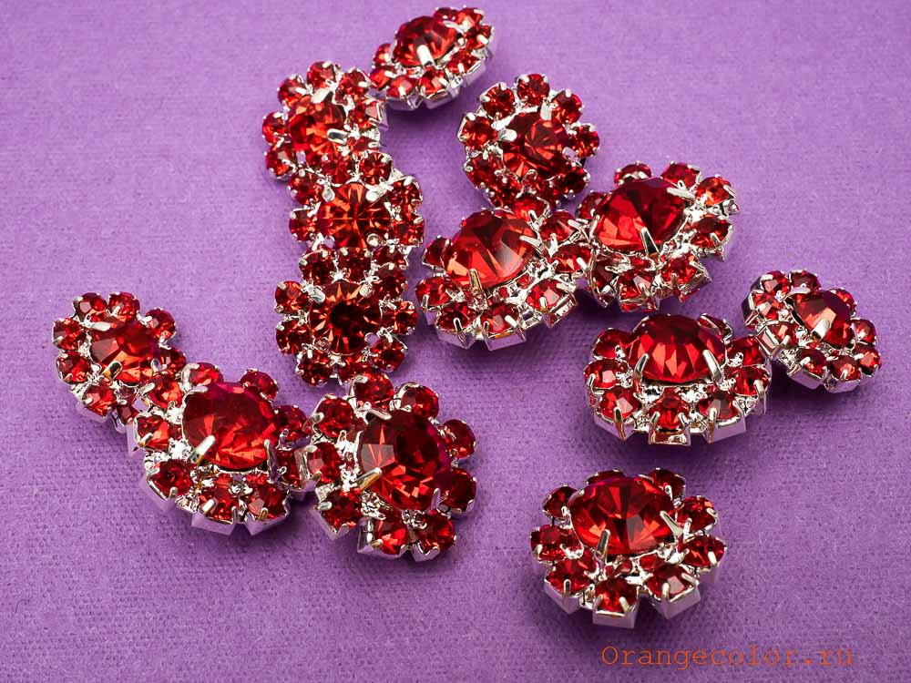 Кликните для увеличения изображения Пуговица со стразами ПУ1585-02-16