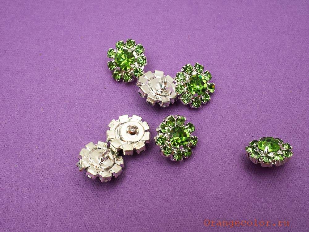 Кликните для увеличения изображения Пуговица со стразами ПУ1585-04-12