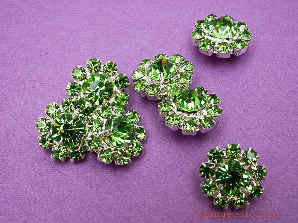 Кликните для увеличения изображения Пуговица со стразами ПУ1585-04-16