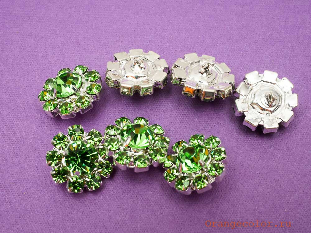 Кликните для увеличения изображения Пуговица со стразами ПУ1585-04-16