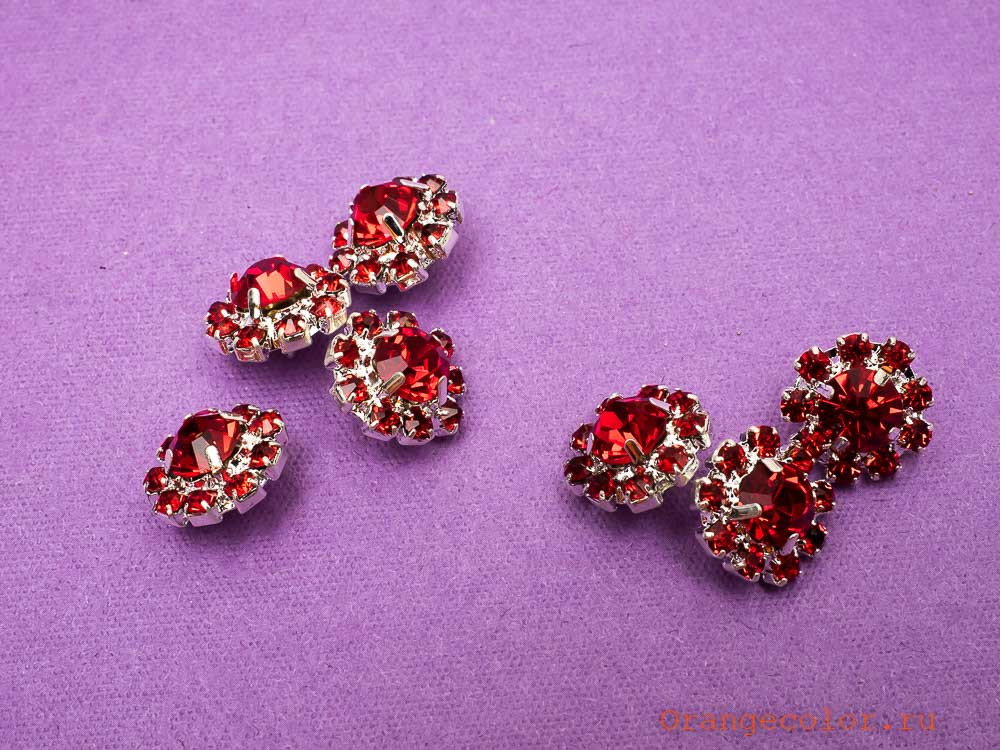 Кликните для увеличения изображения Пуговица со стразами ПУ1585-06-12