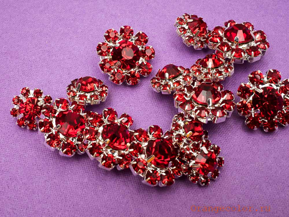 Кликните для увеличения изображения Пуговица со стразами ПУ1585-06-12