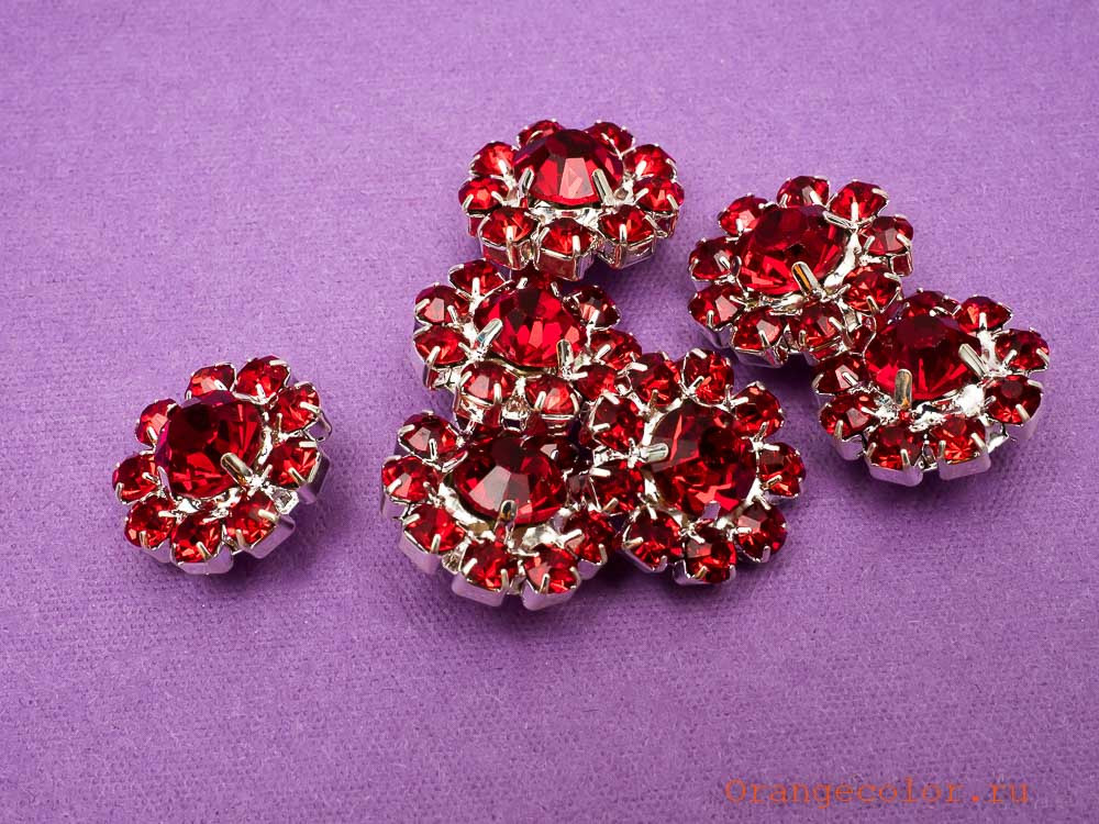 Кликните для увеличения изображения Пуговица со стразами ПУ1585-06-16