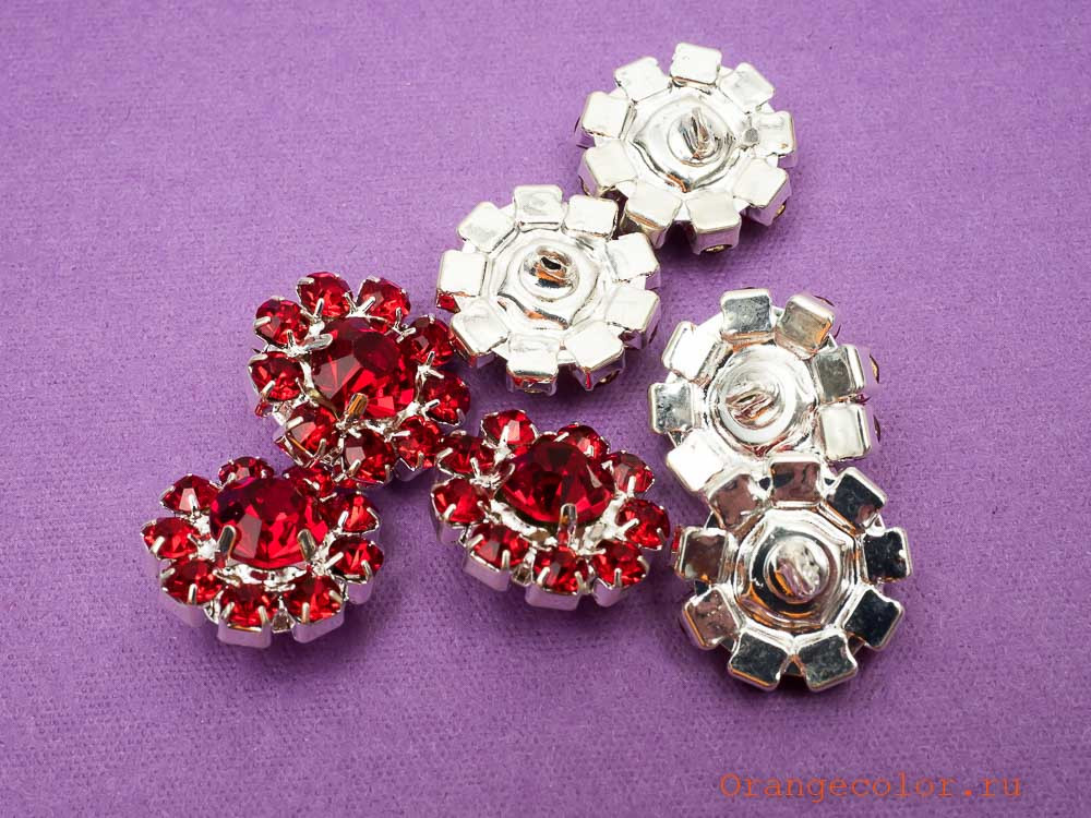 Кликните для увеличения изображения Пуговица со стразами ПУ1585-06-16