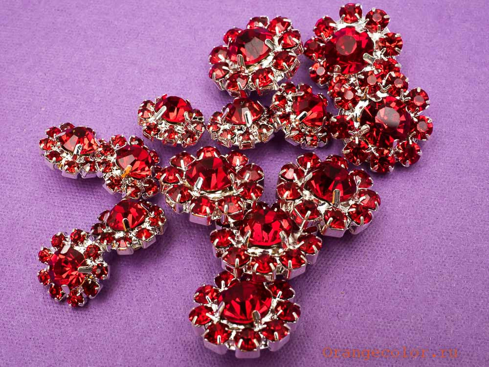 Кликните для увеличения изображения Пуговица со стразами ПУ1585-06-16