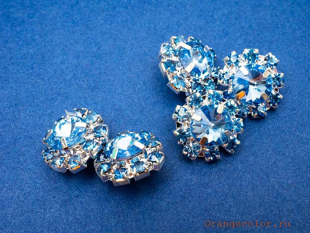 Пуговица со стразами ПУ1587-04-18