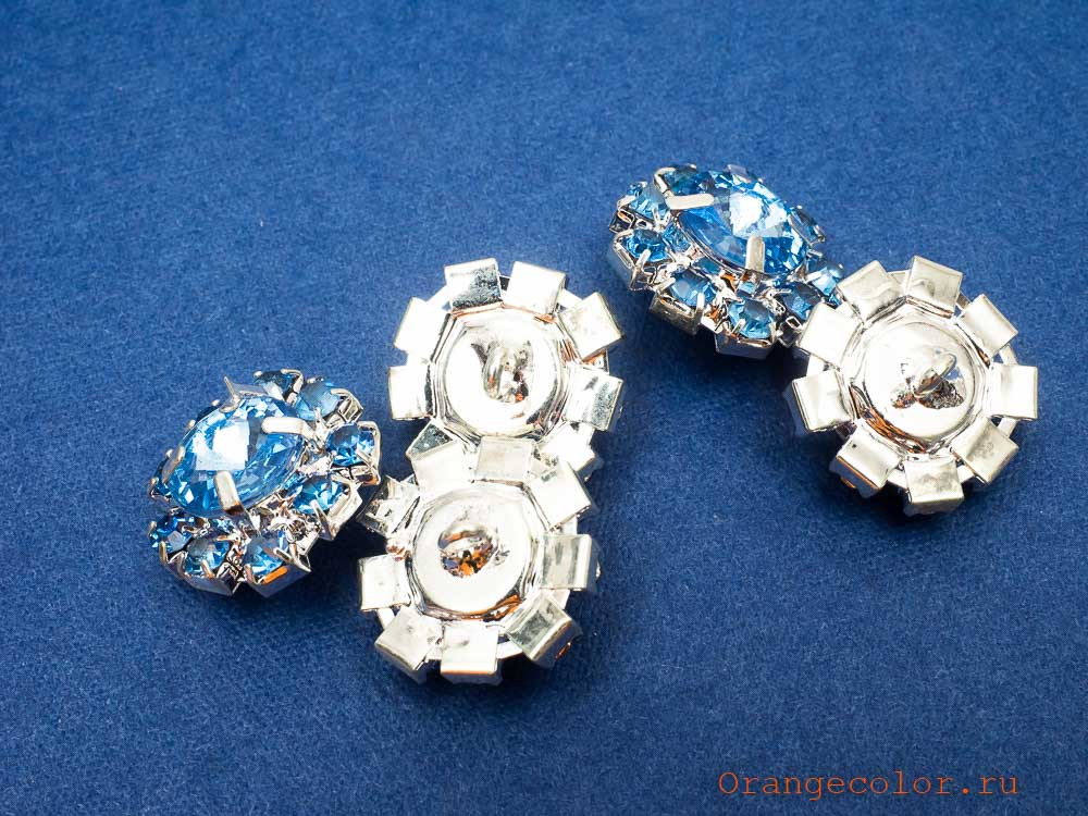 Пуговица со стразами ПУ1587-04-18