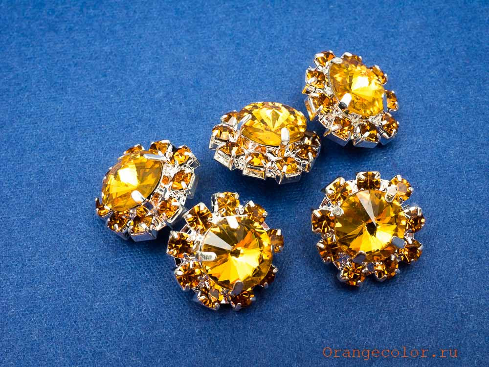 Кликните для увеличения изображения Пуговица со стразами ПУ1587-05-18