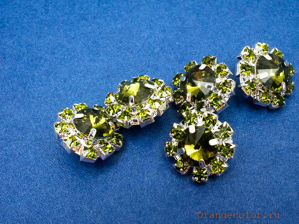 Кликните для увеличения изображения Пуговица со стразами ПУ1587-06-18