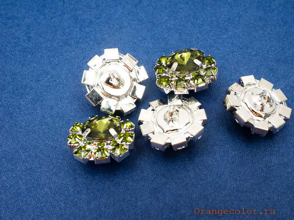 Кликните для увеличения изображения Пуговица со стразами ПУ1587-06-18