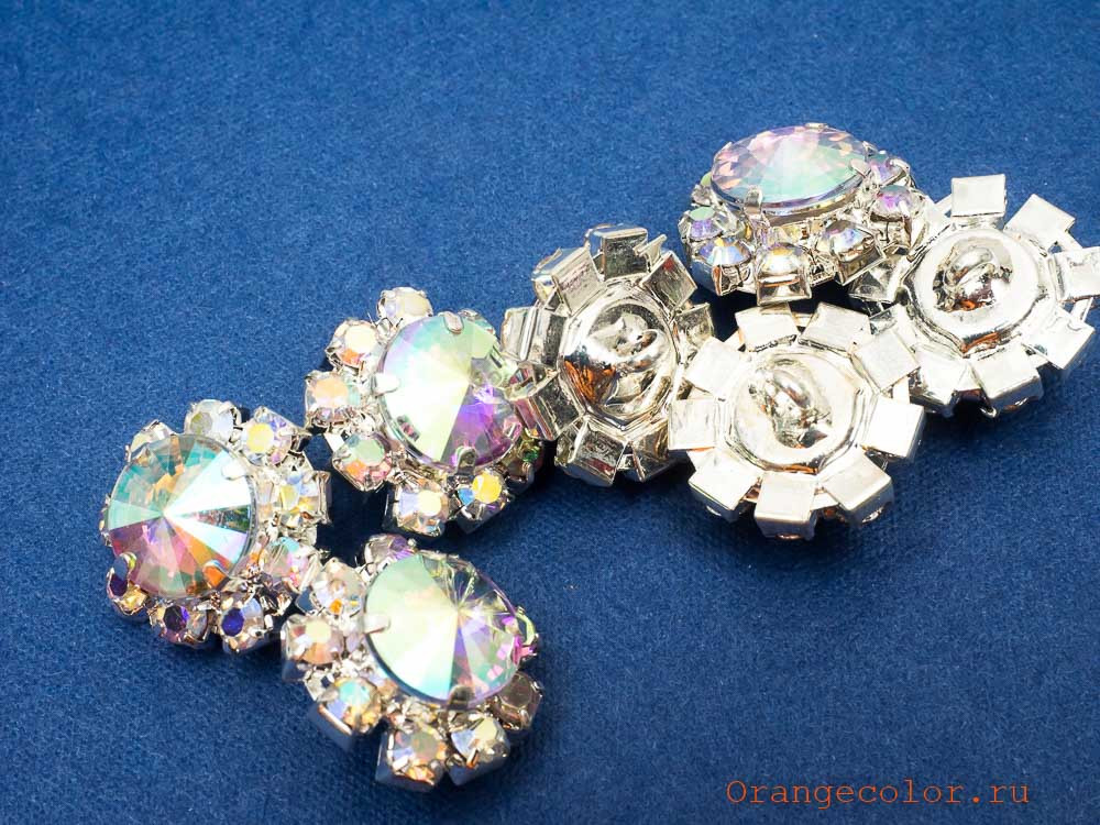 Кликните для увеличения изображения Пуговица со стразами ПУ1587-08-18