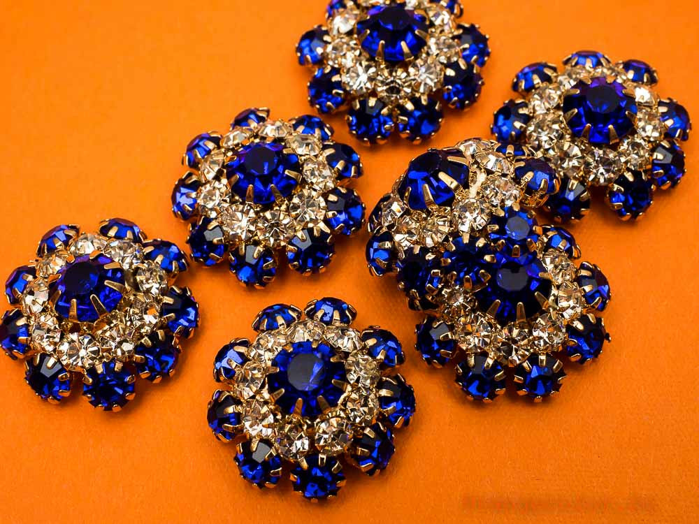 Кликните для увеличения изображения Пуговица со стразами ПУ1589-04-23