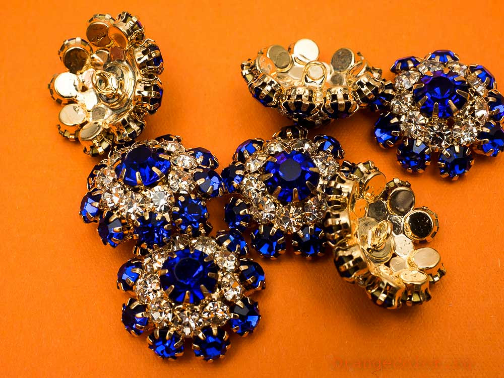 Кликните для увеличения изображения Пуговица со стразами ПУ1589-04-23