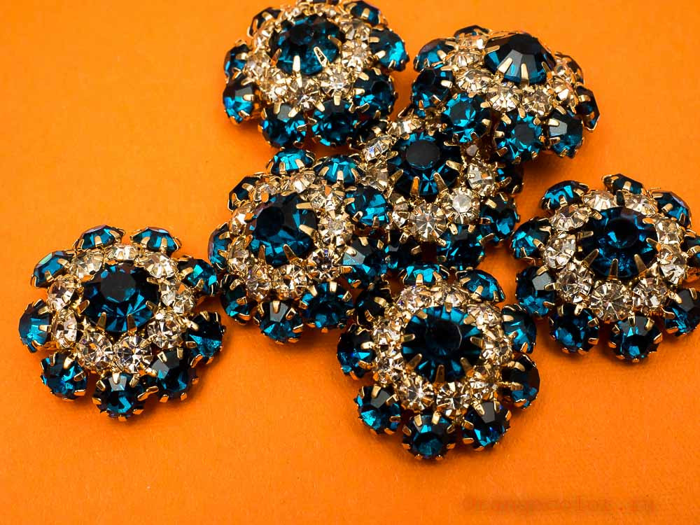 Кликните для увеличения изображения Пуговица со стразами ПУ1589-06-23