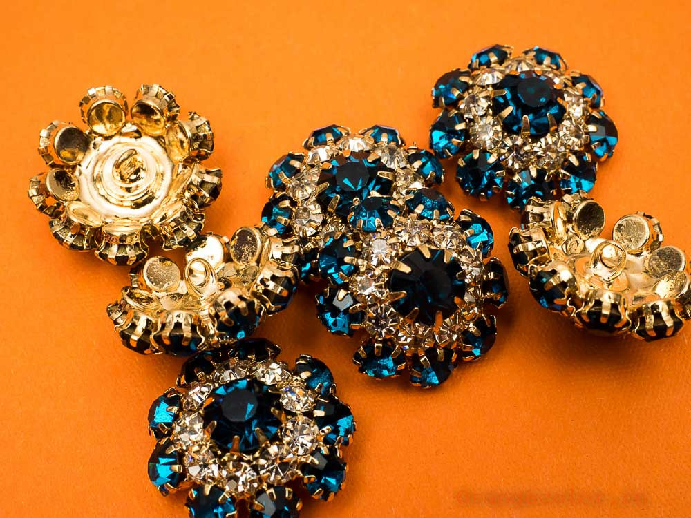 Кликните для увеличения изображения Пуговица со стразами ПУ1589-06-23