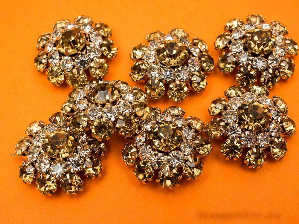 Кликните для увеличения изображения Пуговица со стразами ПУ1589-09-23