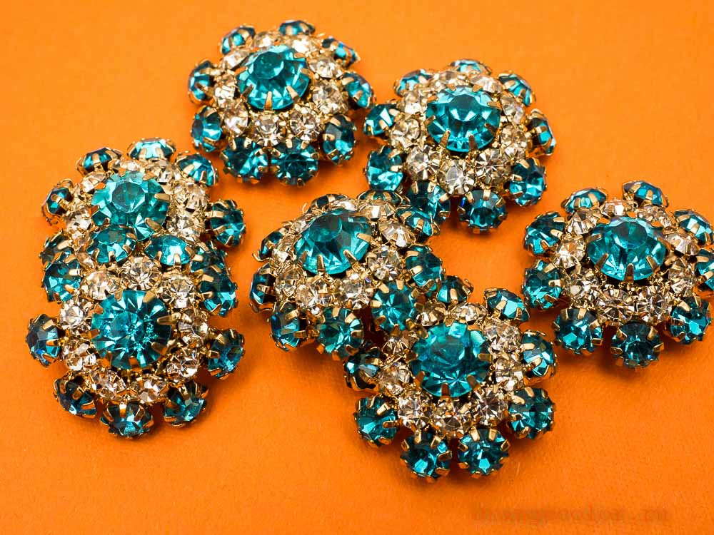 Кликните для увеличения изображения Пуговица со стразами ПУ1589-11-23