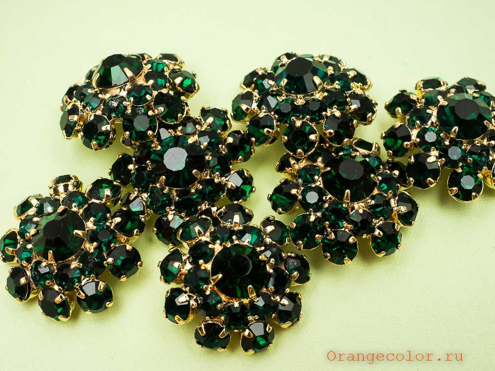 Пуговица со стразами ПУ1590-01-23