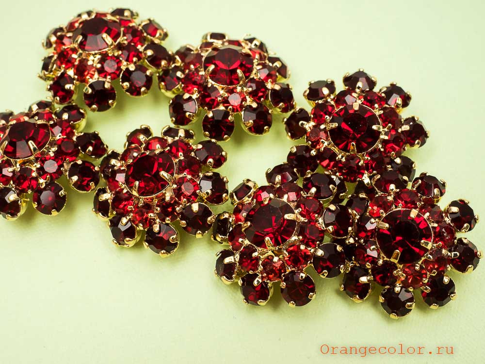 Кликните для увеличения изображения Пуговица со стразами ПУ1590-02-23