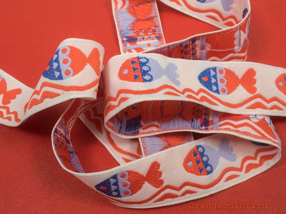 Кликните для увеличения изображения Тесьма с рыбками 03383ТД-02