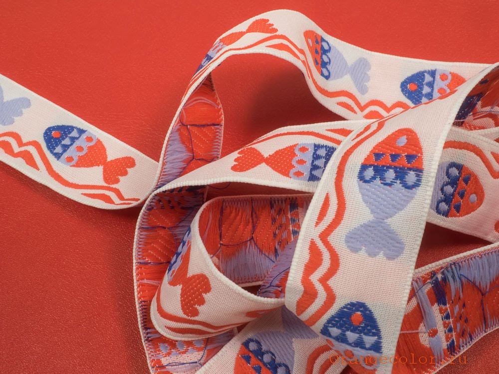 Кликните для увеличения изображения Тесьма с рыбками 03383ТД-02