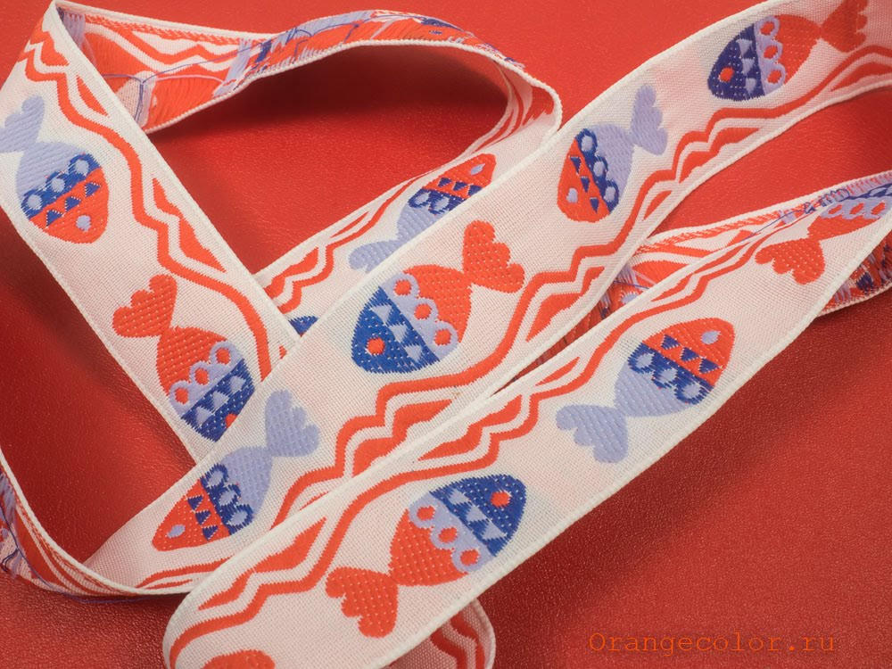 Кликните для увеличения изображения Тесьма с рыбками 03383ТД-02