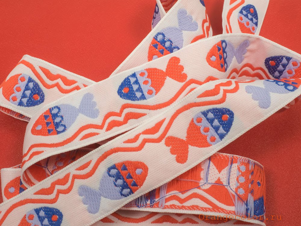 Кликните для увеличения изображения Тесьма с рыбками 03383ТД-02