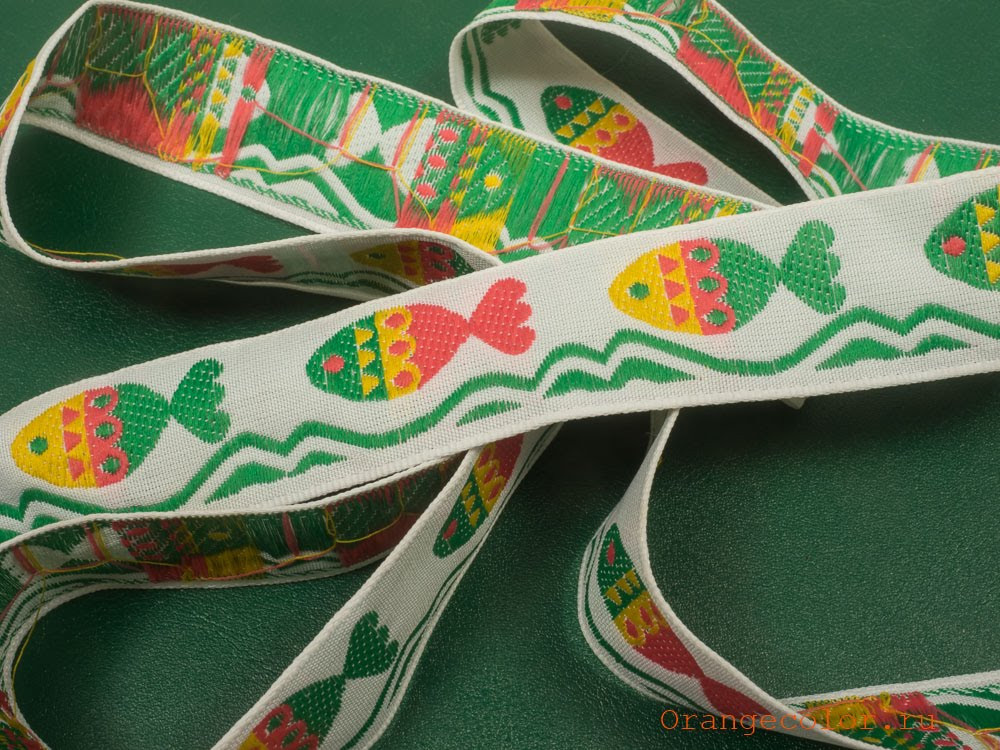 Кликните для увеличения изображения Тесьма с рыбками 03383ТД-01