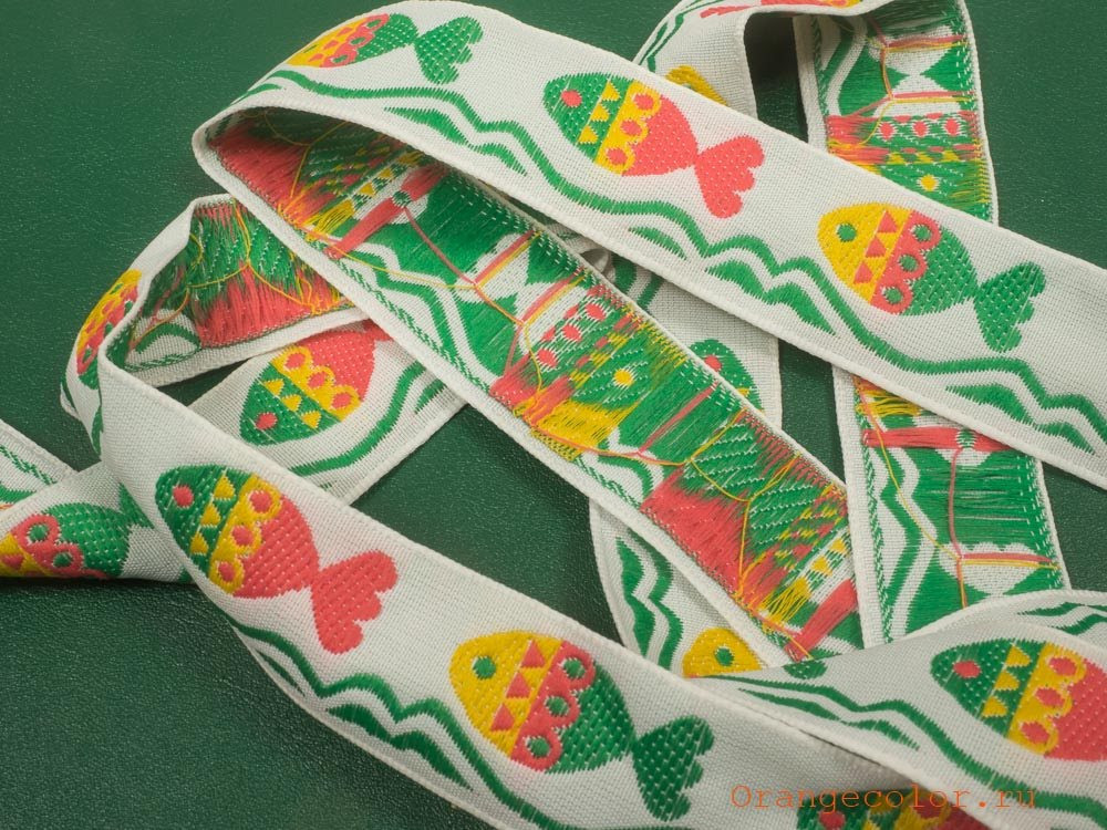 Кликните для увеличения изображения Тесьма с рыбками 03383ТД-01