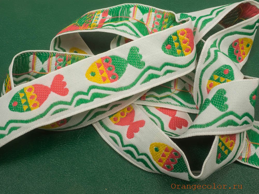 Кликните для увеличения изображения Тесьма с рыбками 03383ТД-01