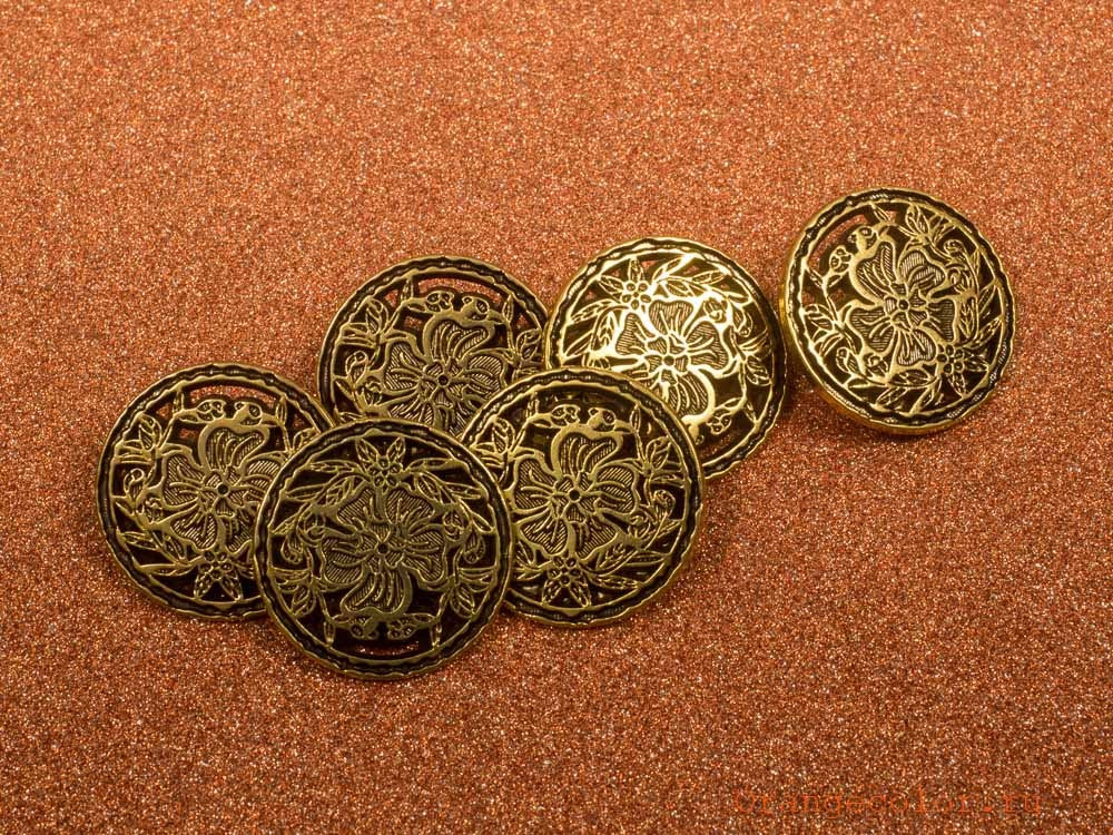 Кликните для увеличения изображения Пуговица с цветами ПУ1603-02-23