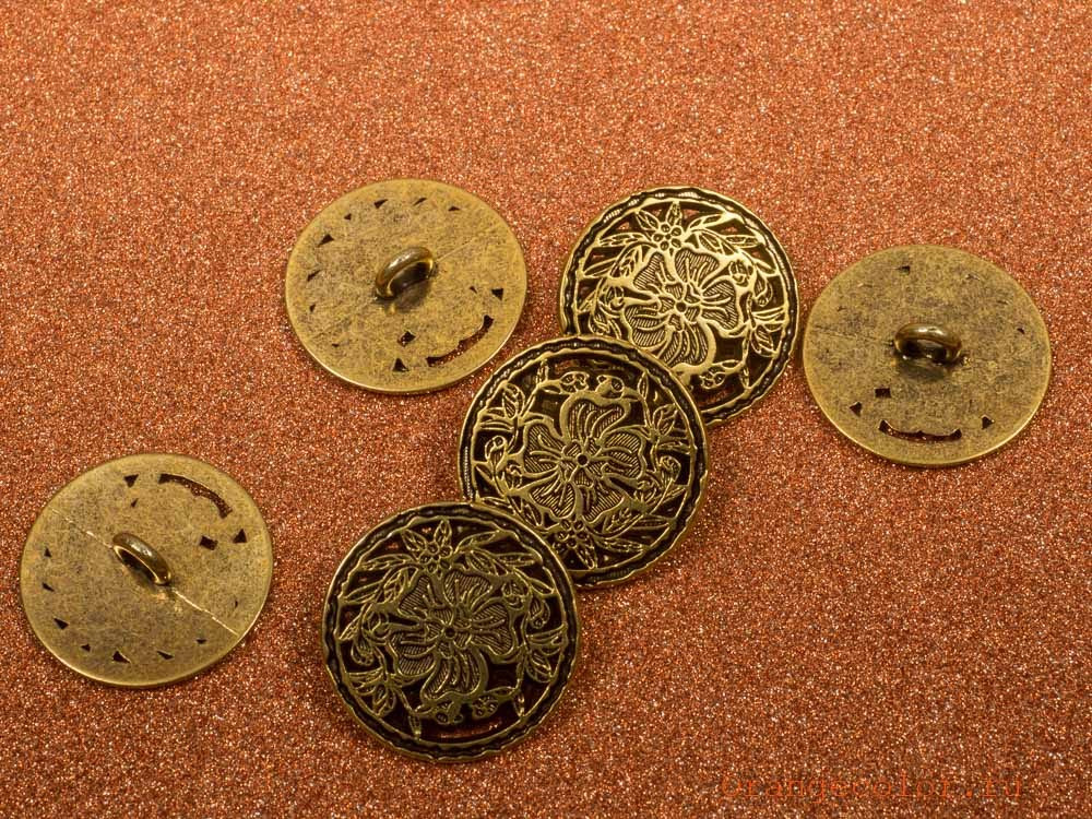 Кликните для увеличения изображения Пуговица с цветами ПУ1603-02-23