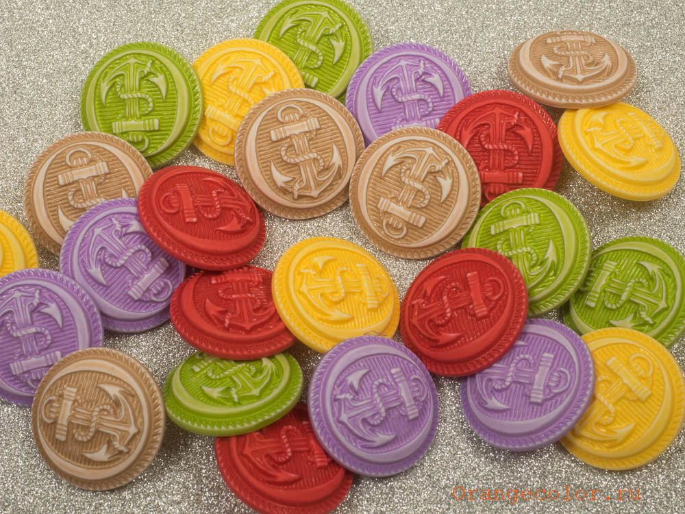 Кликните для увеличения изображения Пуговица с якорем ПУ1607-01-23