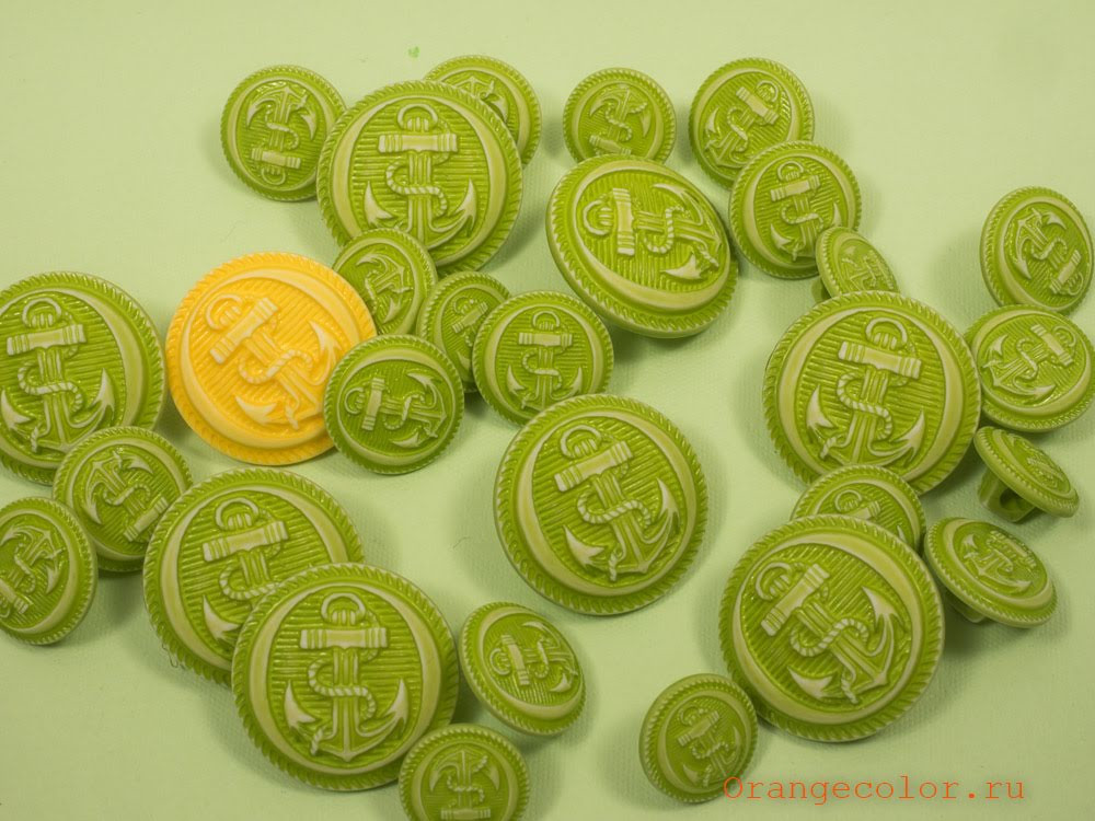 Пуговица с якорем ПУ1607-02-13