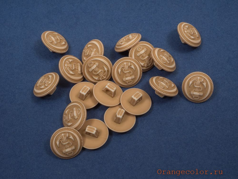 Кликните для увеличения изображения Пуговица с якорем ПУ1607-03-15