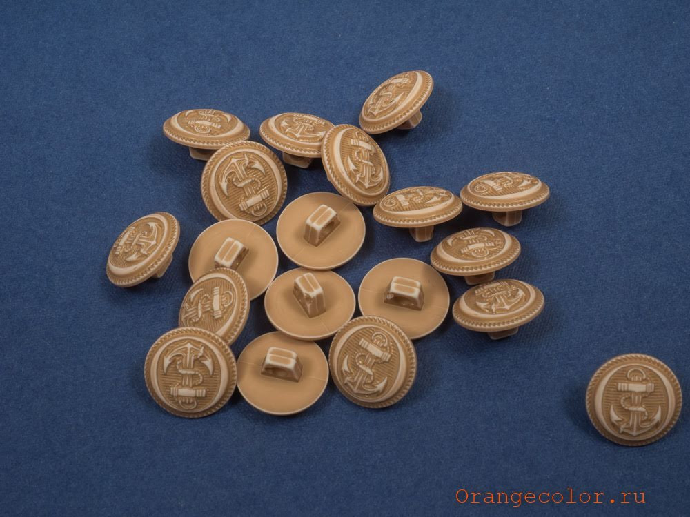 Кликните для увеличения изображения Пуговица с якорем ПУ1607-03-15