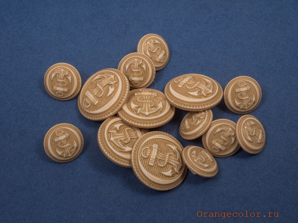 Пуговица с якорем ПУ1607-03-23