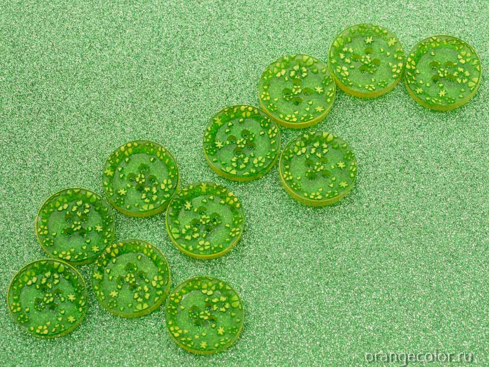 Кликните для увеличения изображения Пуговица пластиковая с цветами ПУ1639-02-15