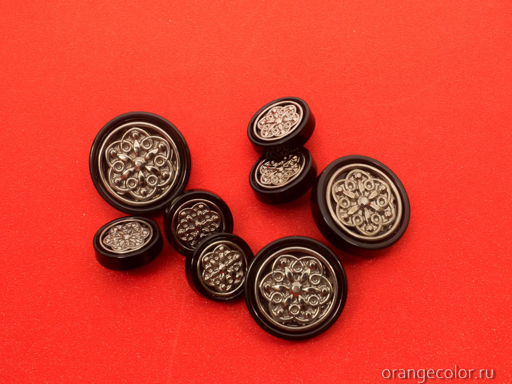 Кликните для увеличения изображения Пуговица с орнаментом ПУ1647-02-15