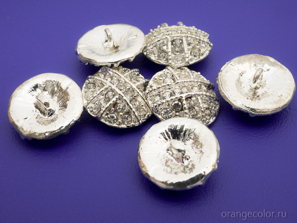 Кликните для увеличения изображения Пуговица со стразами ПУ1662-01-18