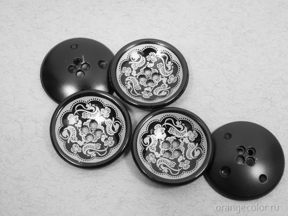 Кликните для увеличения изображения Пуговица Хохлома ПУ1675-01-23-8