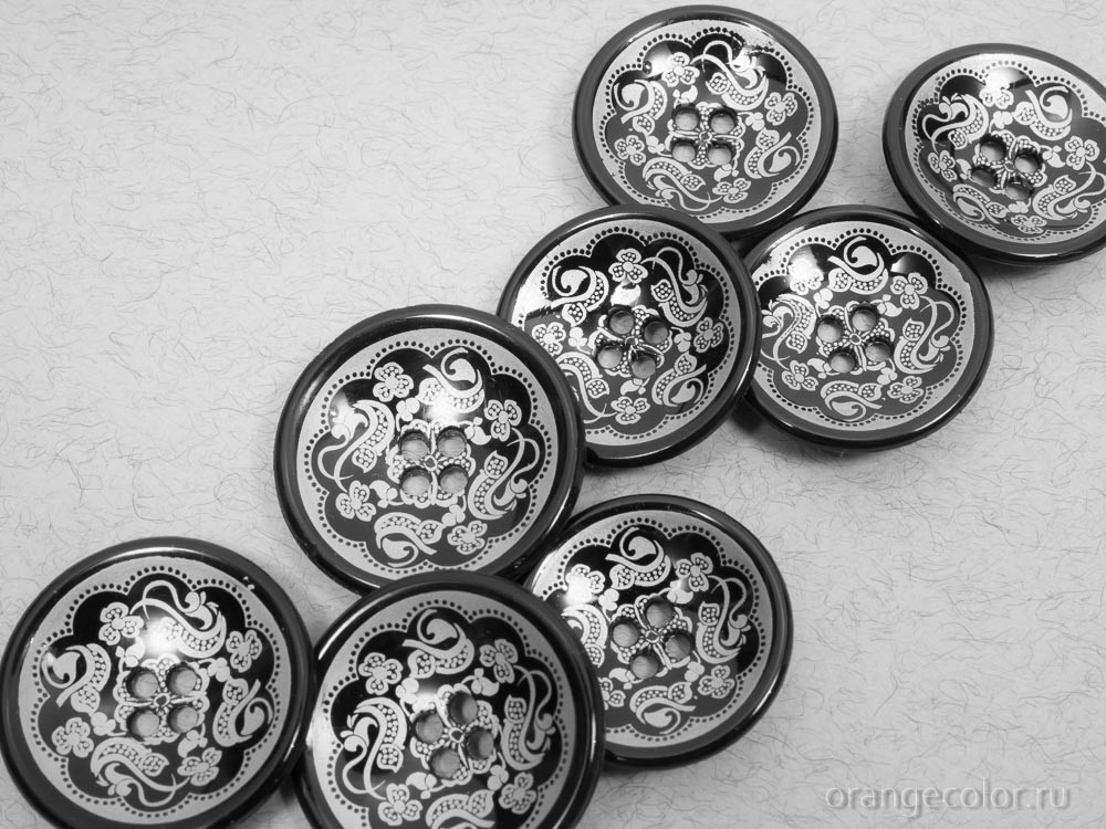 Кликните для увеличения изображения Пуговица Хохлома ПУ1675-01-23-8