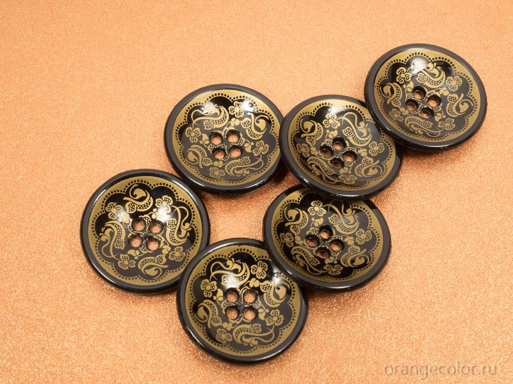 Кликните для увеличения изображения Пуговица Хохлома ПУ1675-02-20-7